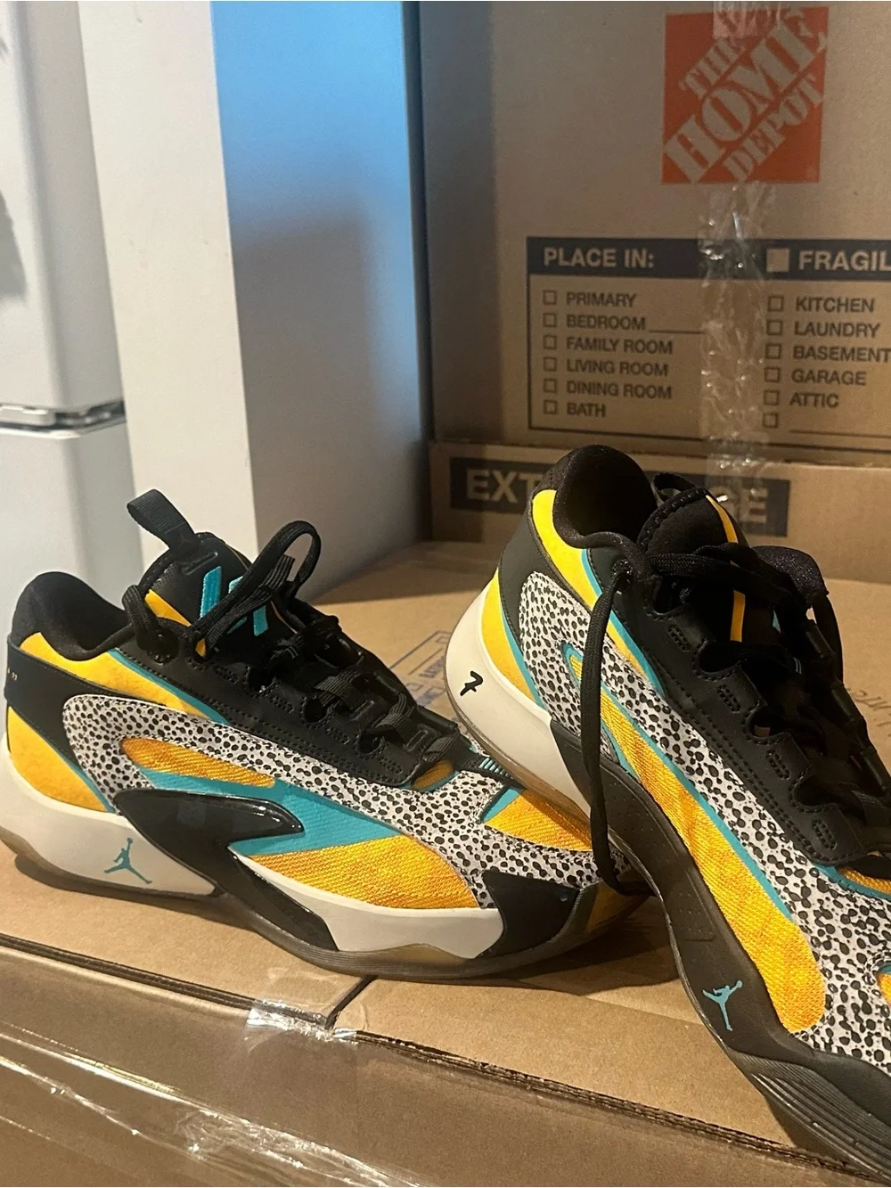 Jordan Low-Top Luka 2 Sneaker in Yellow, Black & Teal Accent